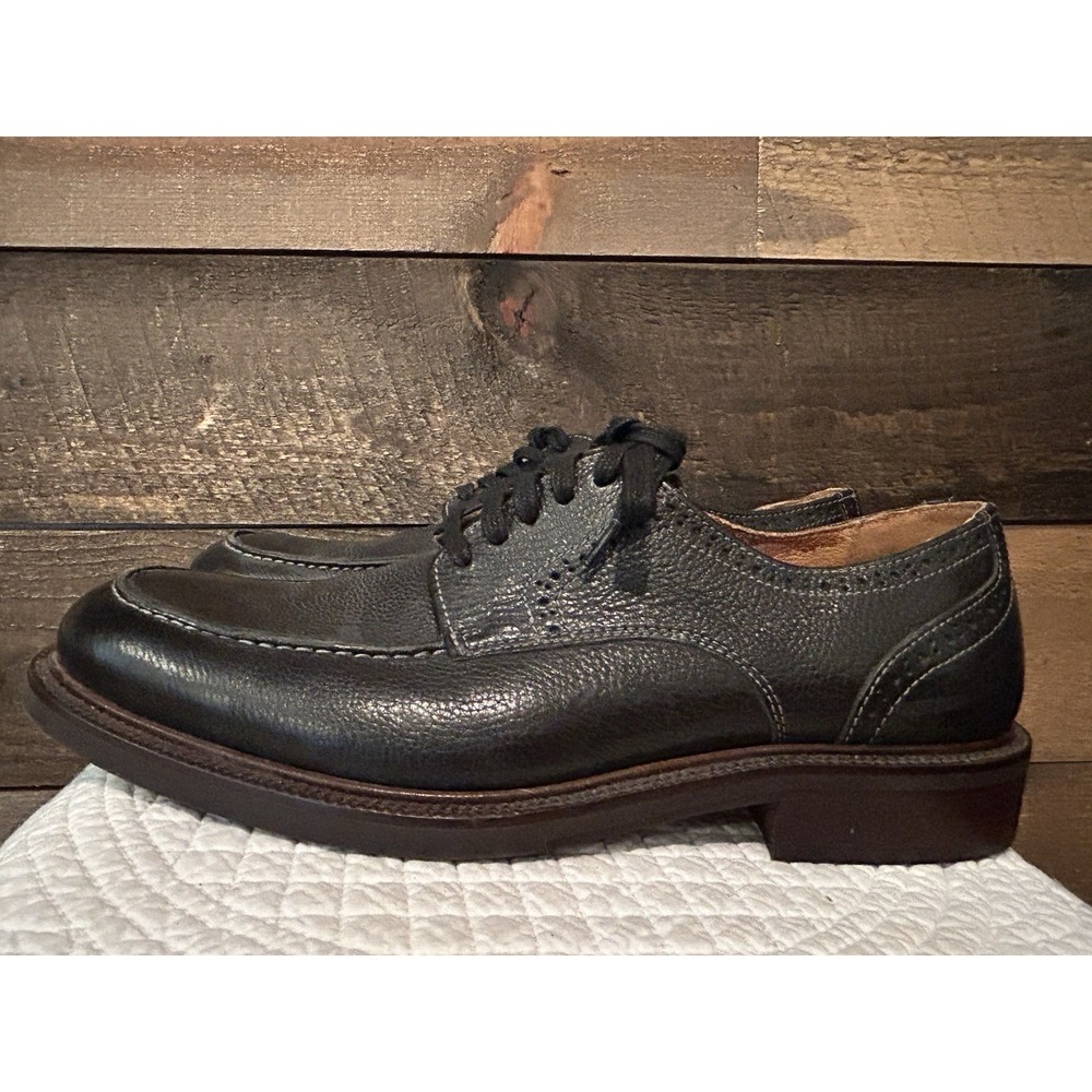 Johnston & Murphy Men's 9.5 M Black Peeble Leather Oxford Lace Up Shoes